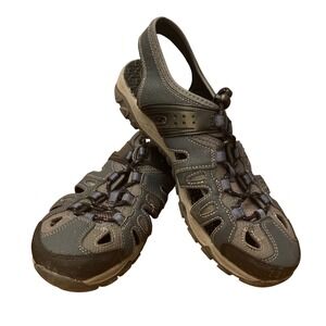 Ozark Trail Men's Sport Hiking Sandals Shoes Quick Lace Outdoor Gray Blue Mens 9